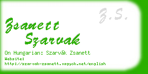 zsanett szarvak business card